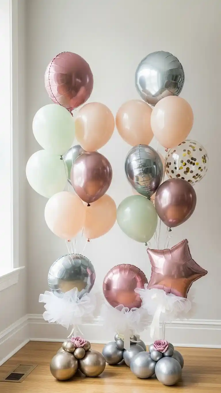 25 Elegant Wedding Balloon Arrangements That Look Expensive 14 Balloon Bouquet Clusters