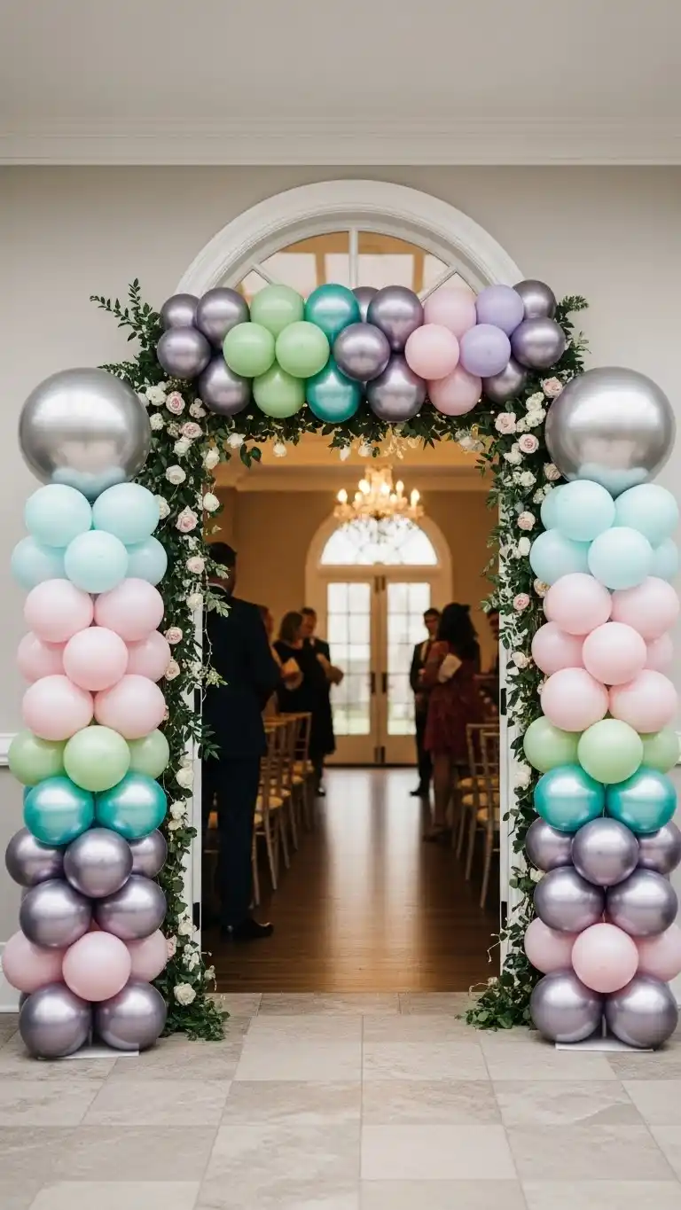 21 Creative Wedding Entrance Decor Ideas to Amaze Your Guests 7 Balloon Entry Columns