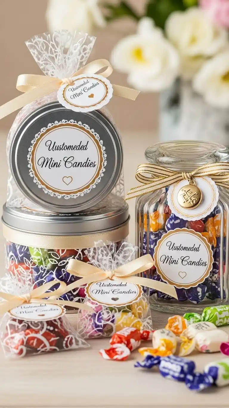 25 Stunning DIY Wedding Favors That Look Expensive 28 Customized Mini Candies