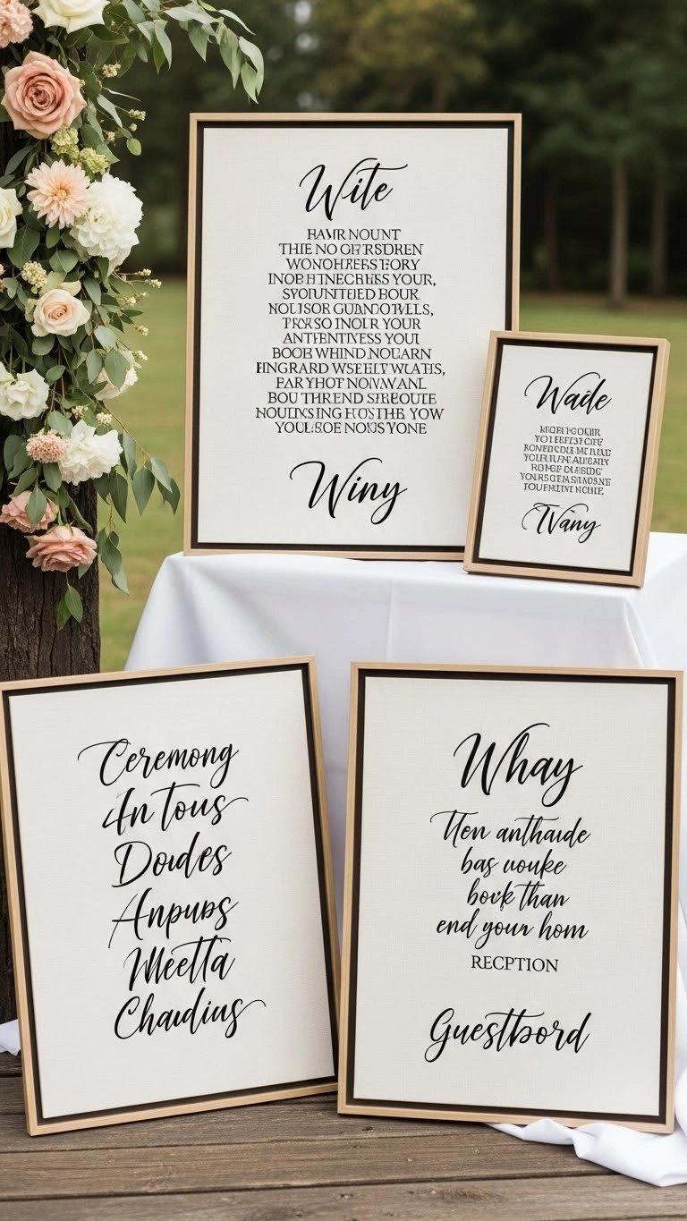 25 Wedding Sign Ideas That Add Charm to Your Big Day 24 Framed Canvas Quote Signs