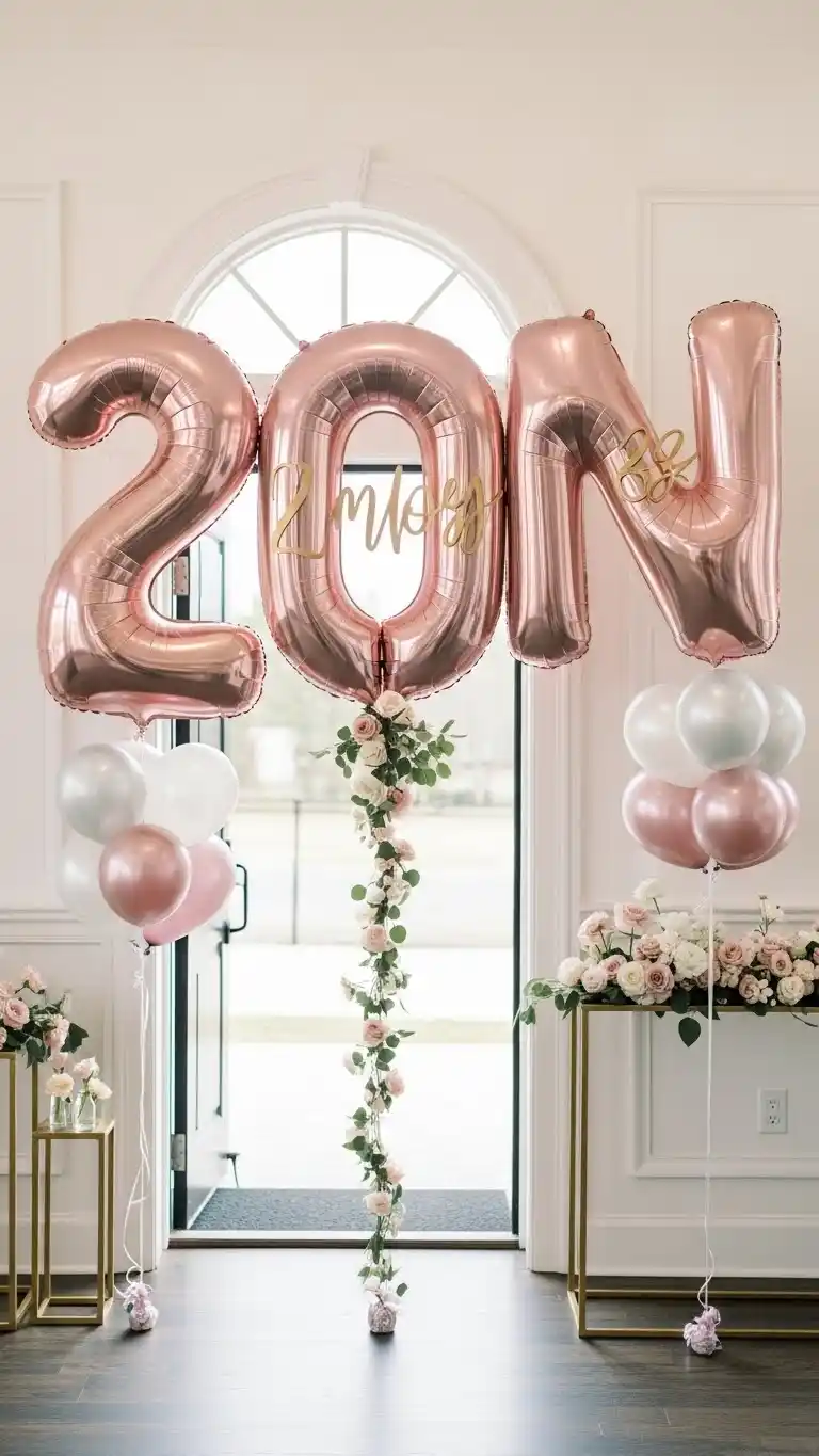 25 Elegant Wedding Balloon Arrangements That Look Expensive 7 Giant Number or Letter Balloons