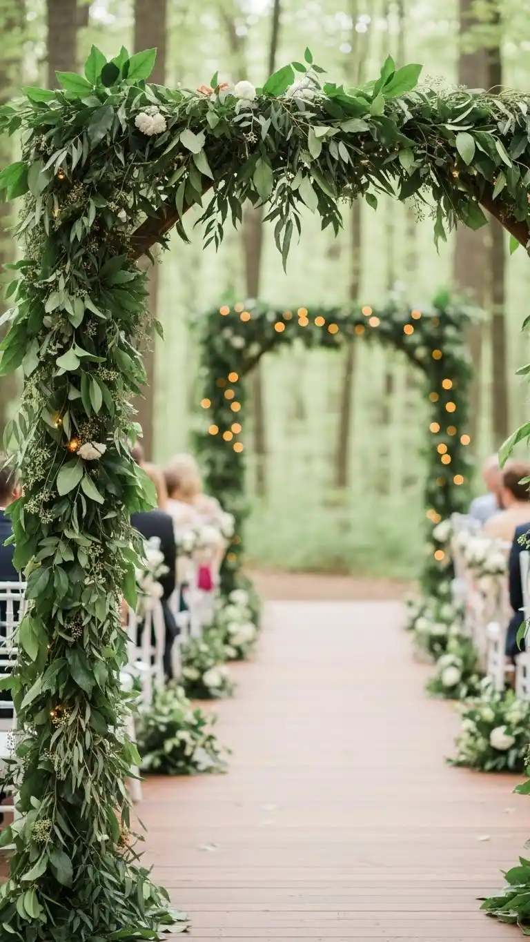 23 Ceremony Entrance Decor Ideas for a Stunning Welcome 12 Greenery Archways