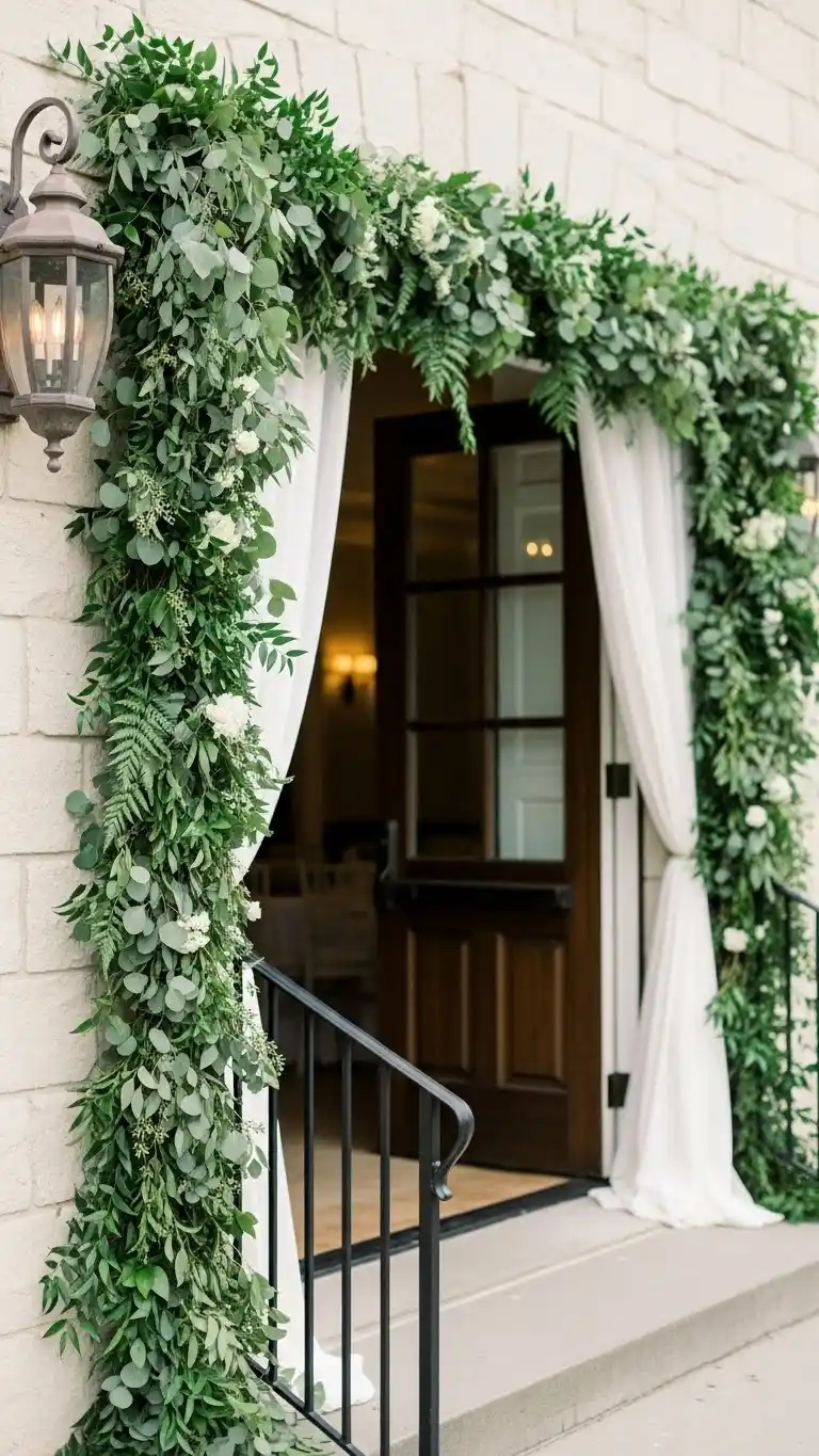 21 Creative Wedding Entrance Decor Ideas to Amaze Your Guests 6 Greenery Garlands