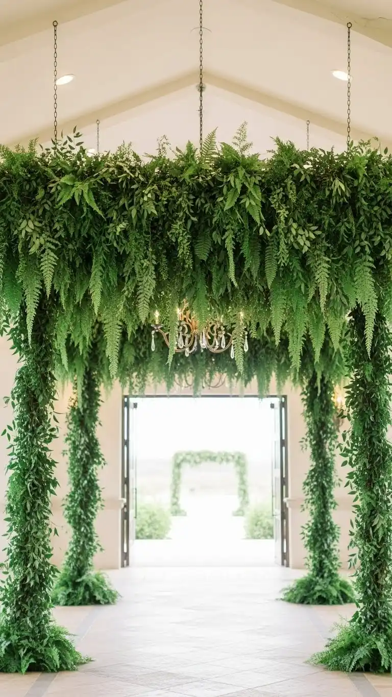 21 Creative Wedding Entrance Decor Ideas to Amaze Your Guests 23 Hanging Greenery Installations