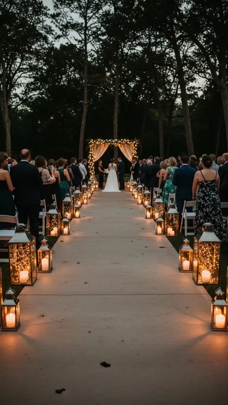 21 Creative Wedding Entrance Decor Ideas to Amaze Your Guests 13 Lantern-Lined Walkways