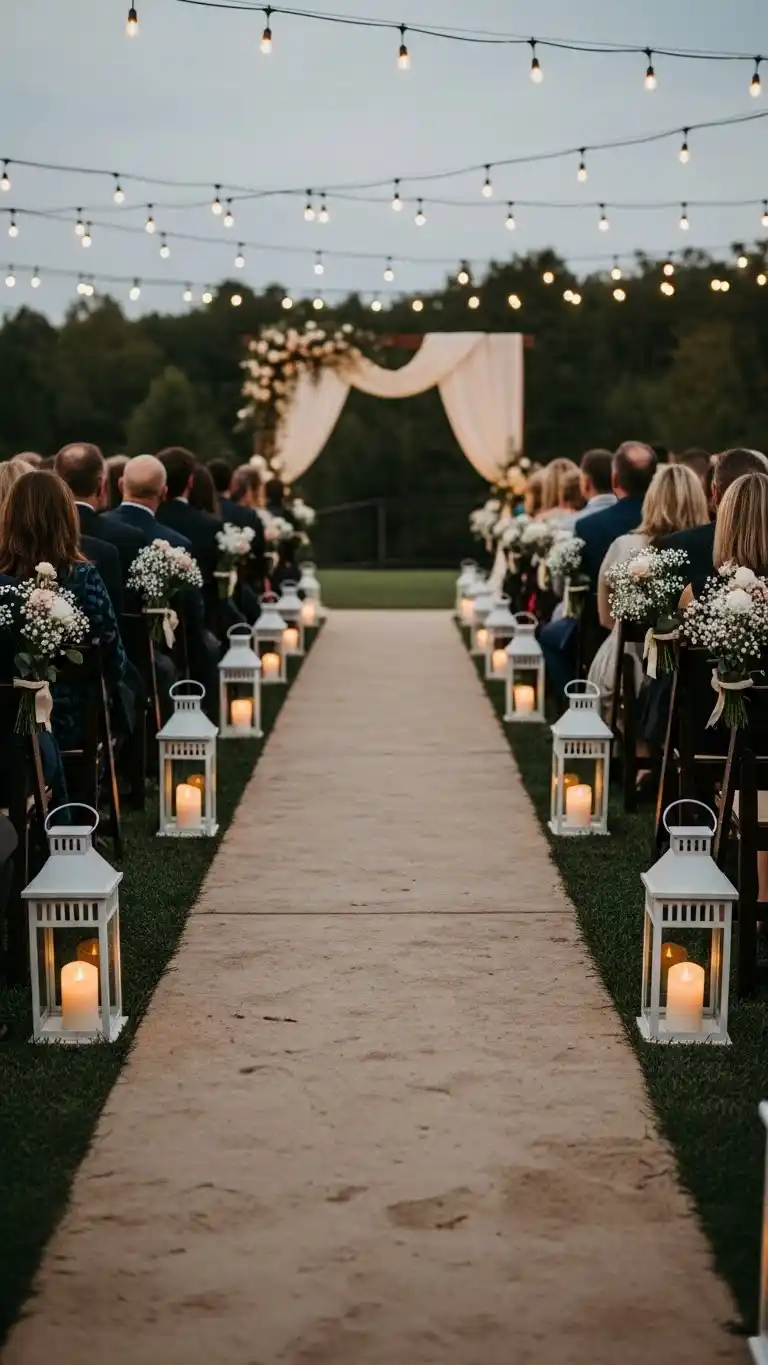 23 Creative Wedding Aisle Decor Ideas for Every Style 16 Lantern Pathways