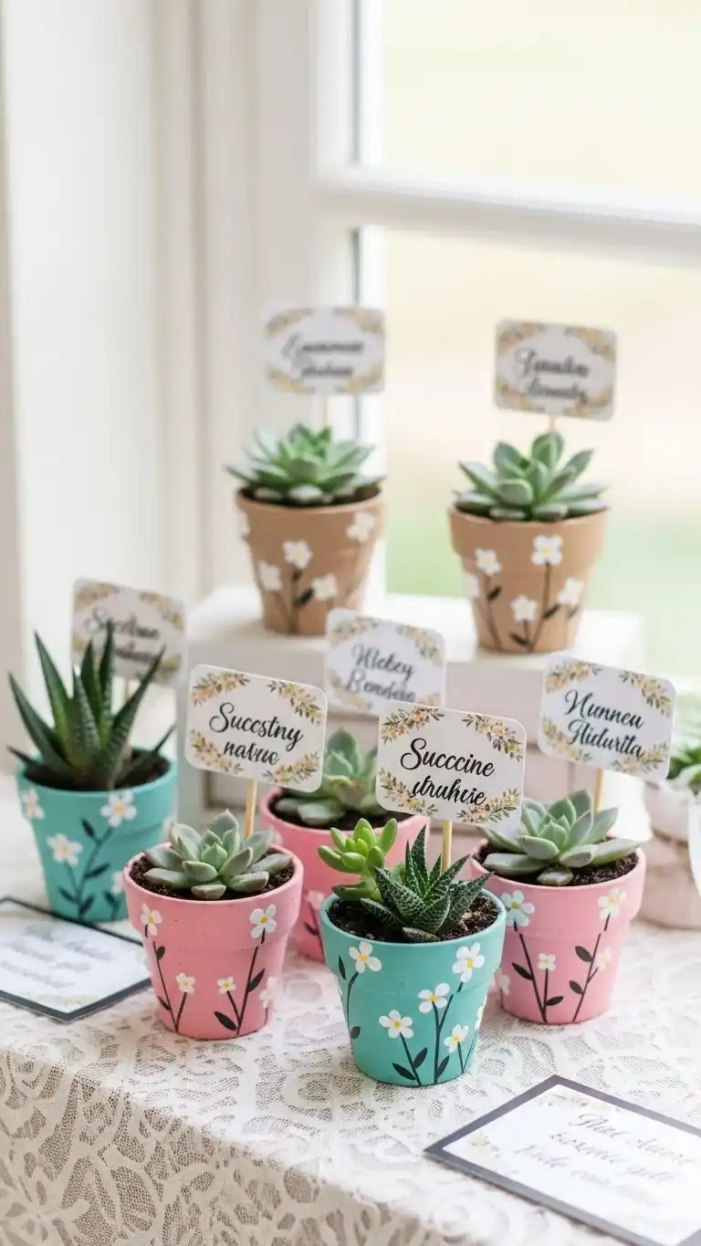 25 Stunning DIY Wedding Favors That Look Expensive 6 Mini Succulent Plants