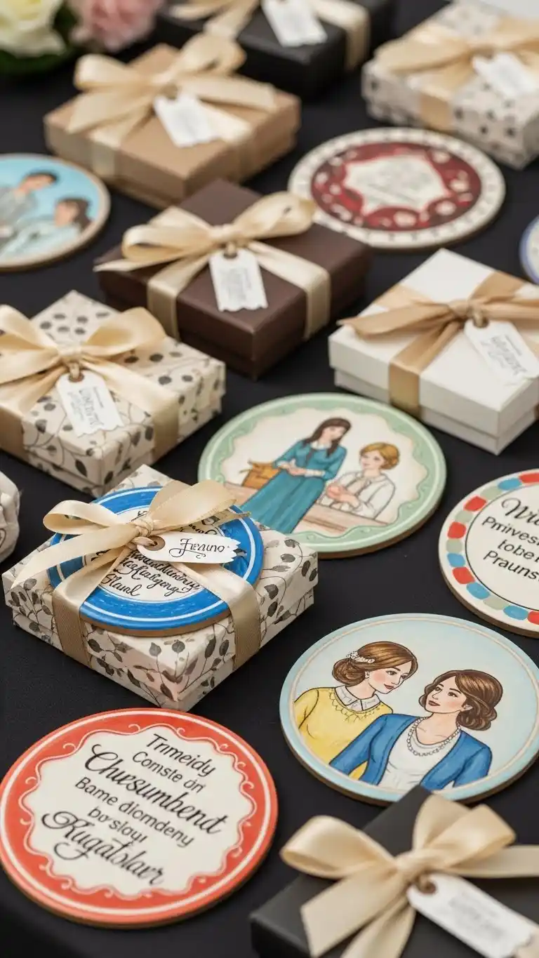 25 Stunning DIY Wedding Favors That Look Expensive 12 Painted Coasters