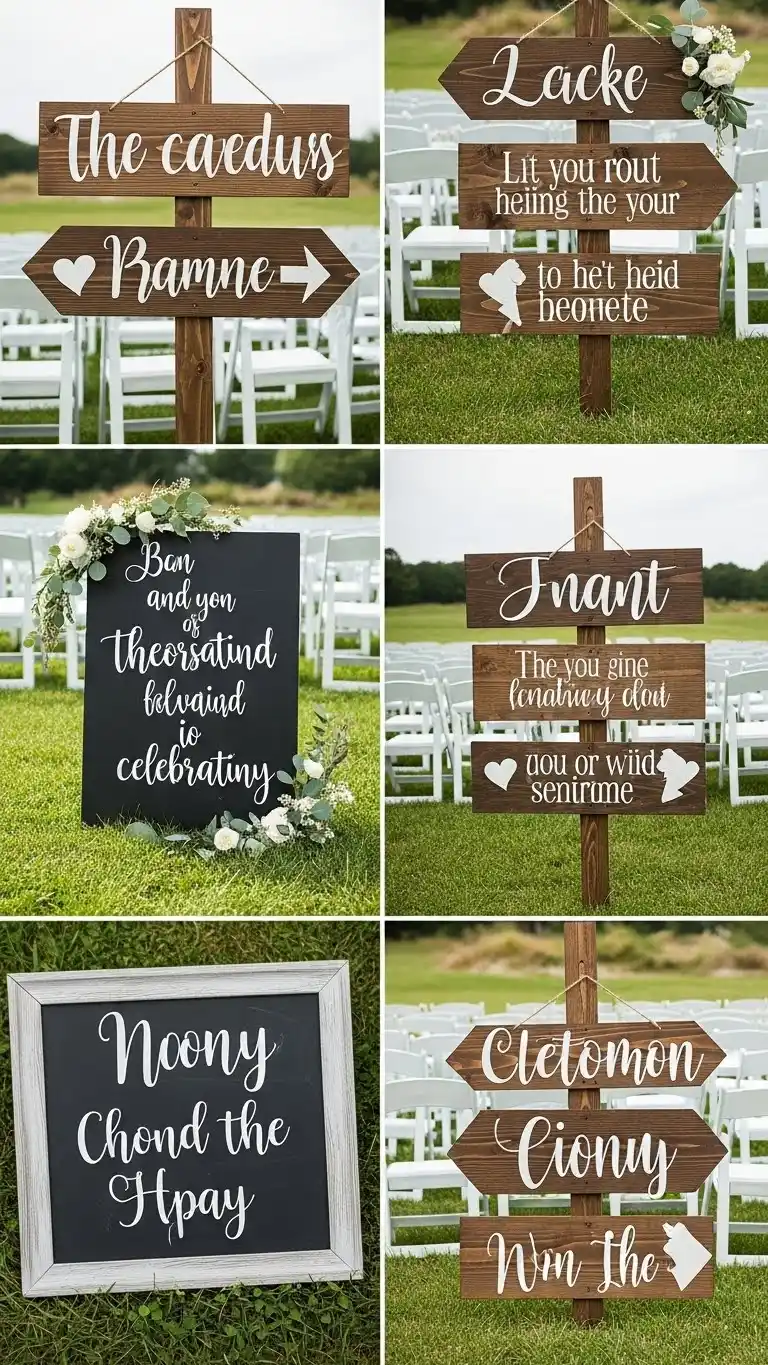 23 Creative Wedding Aisle Decor Ideas for Every Style 10 Personalized Signage