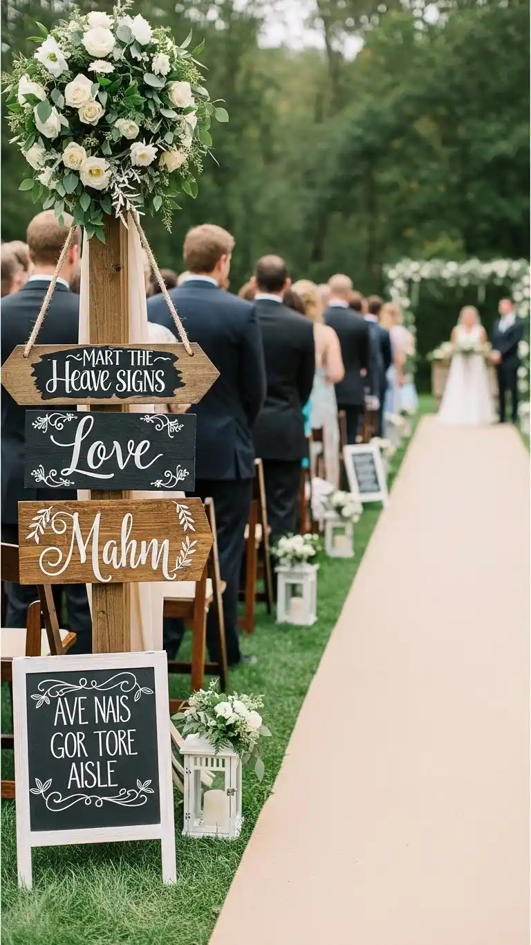 23 Creative Wedding Aisle Decor Ideas for Every Style 22 Personalized Signs Along the Aisle