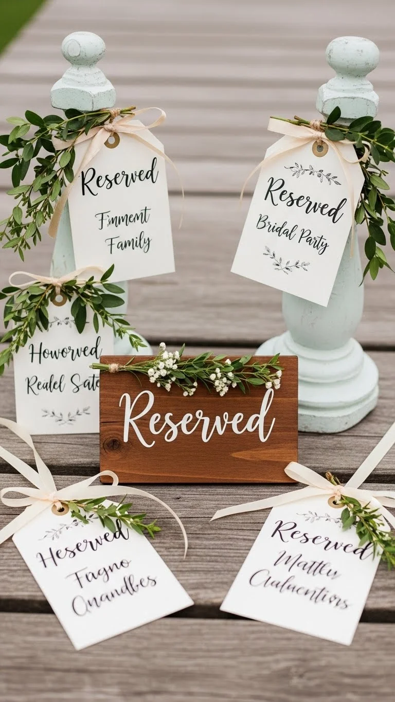 25 Wedding Sign Ideas That Add Charm to Your Big Day 10 Reserved Seating Signs