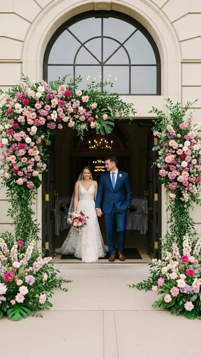 21 Creative Wedding Entrance Decor Ideas to Amaze Your Guests 14 Seasonal Floral Displays
