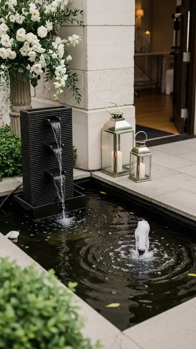 21 Creative Wedding Entrance Decor Ideas to Amaze Your Guests 18 Water Feature Decor