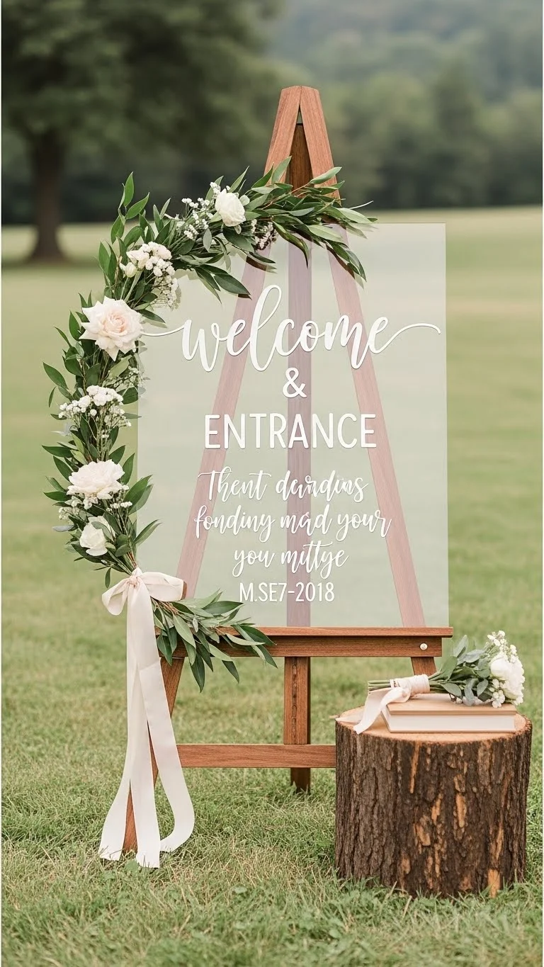 25 Wedding Sign Ideas That Add Charm to Your Big Day 5 Welcome Entrance Sign
