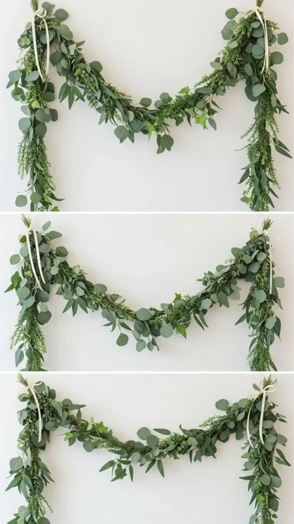 26 DIY Wedding Decorations on a Budget That Look Expensive 16 13. Simple Greenery Garland