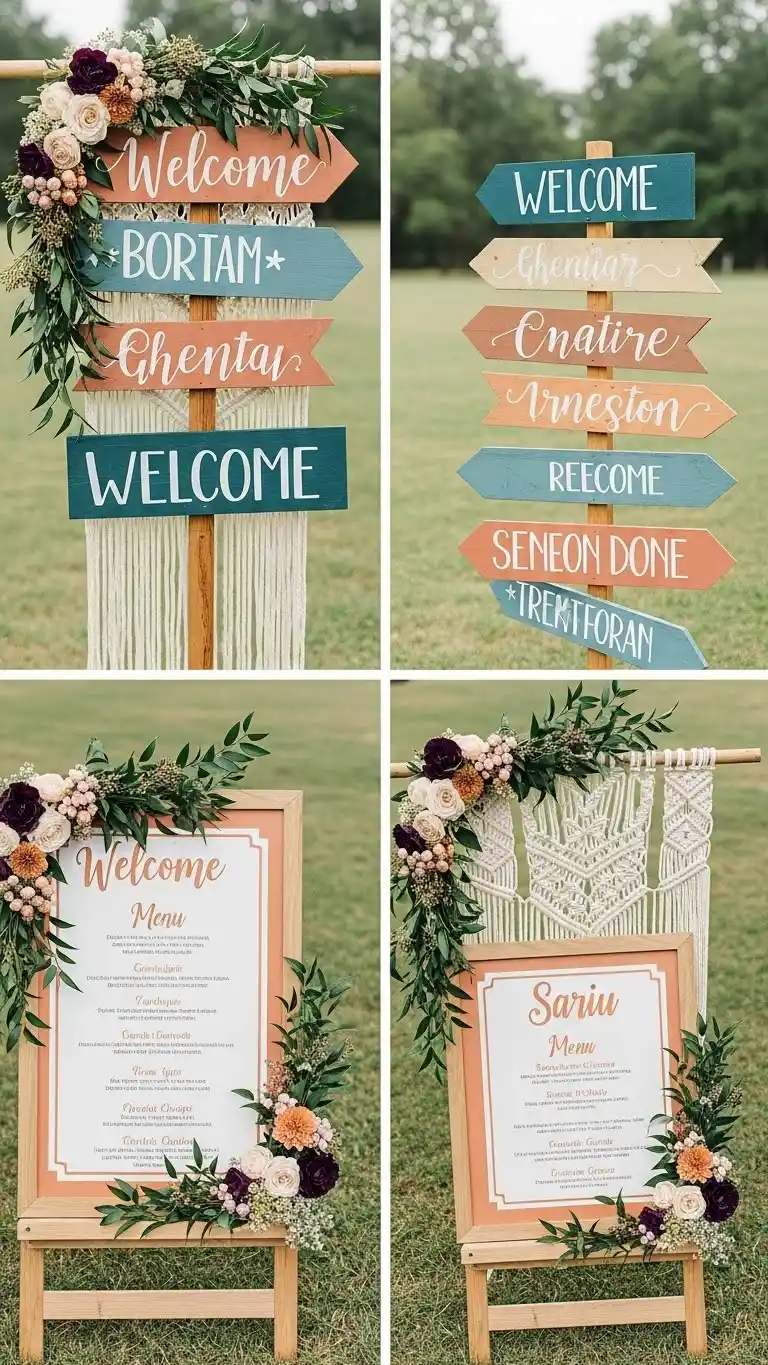 19 DIY Boho Wedding Decor Ideas to Transform Your Venue 18 14. Hand Painted Signage