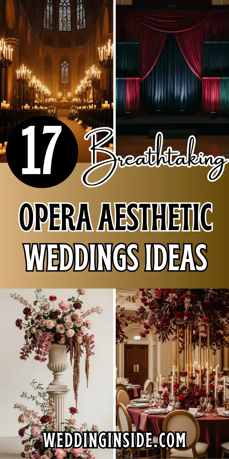 Opera Aesthetic Weddings: 17 Breathtaking Ideas 2 17 Opera Aesthetic Wedding Ideas
