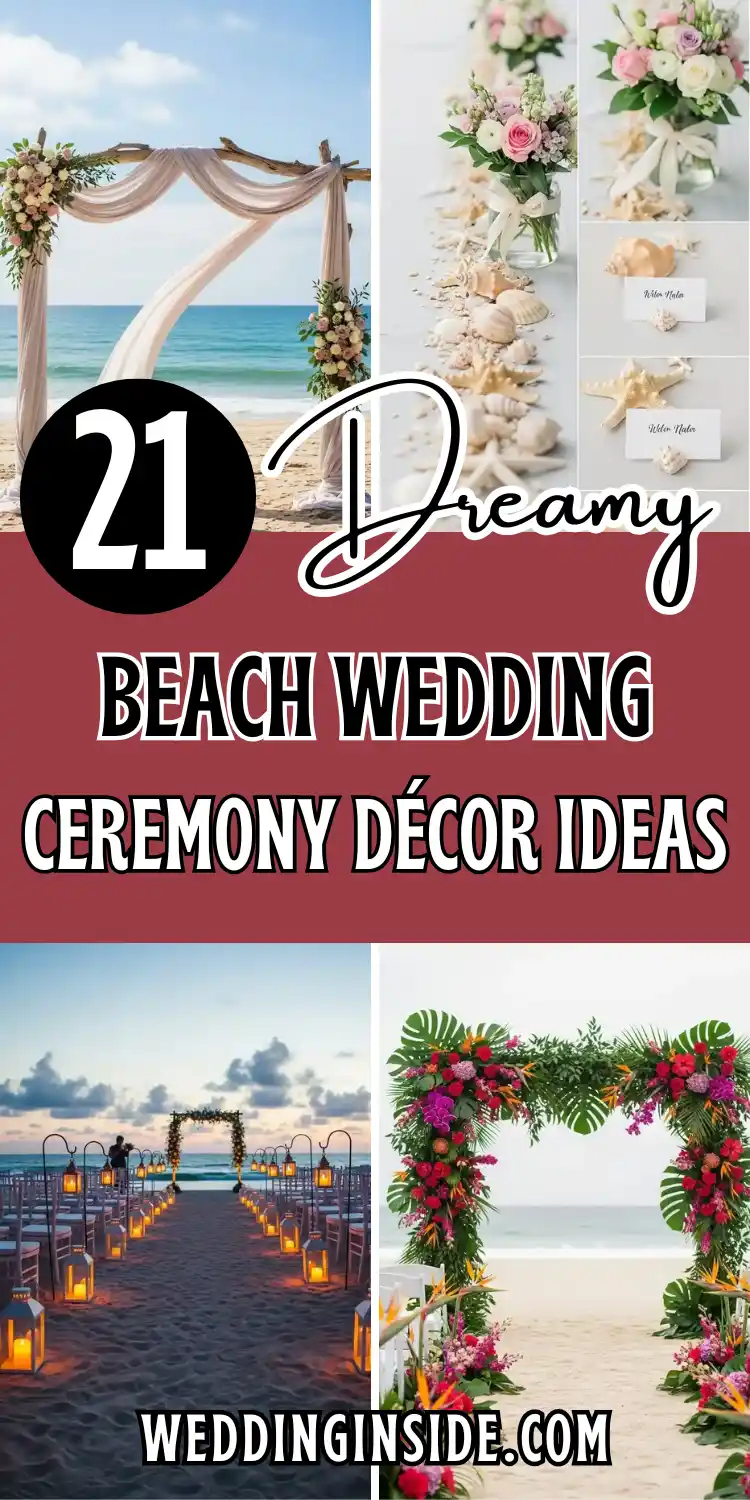 21 Beach Wedding Ceremony Décor Ideas for a Dreamy Setting 2 21 Beach Wedding Ceremony Décor Ideas