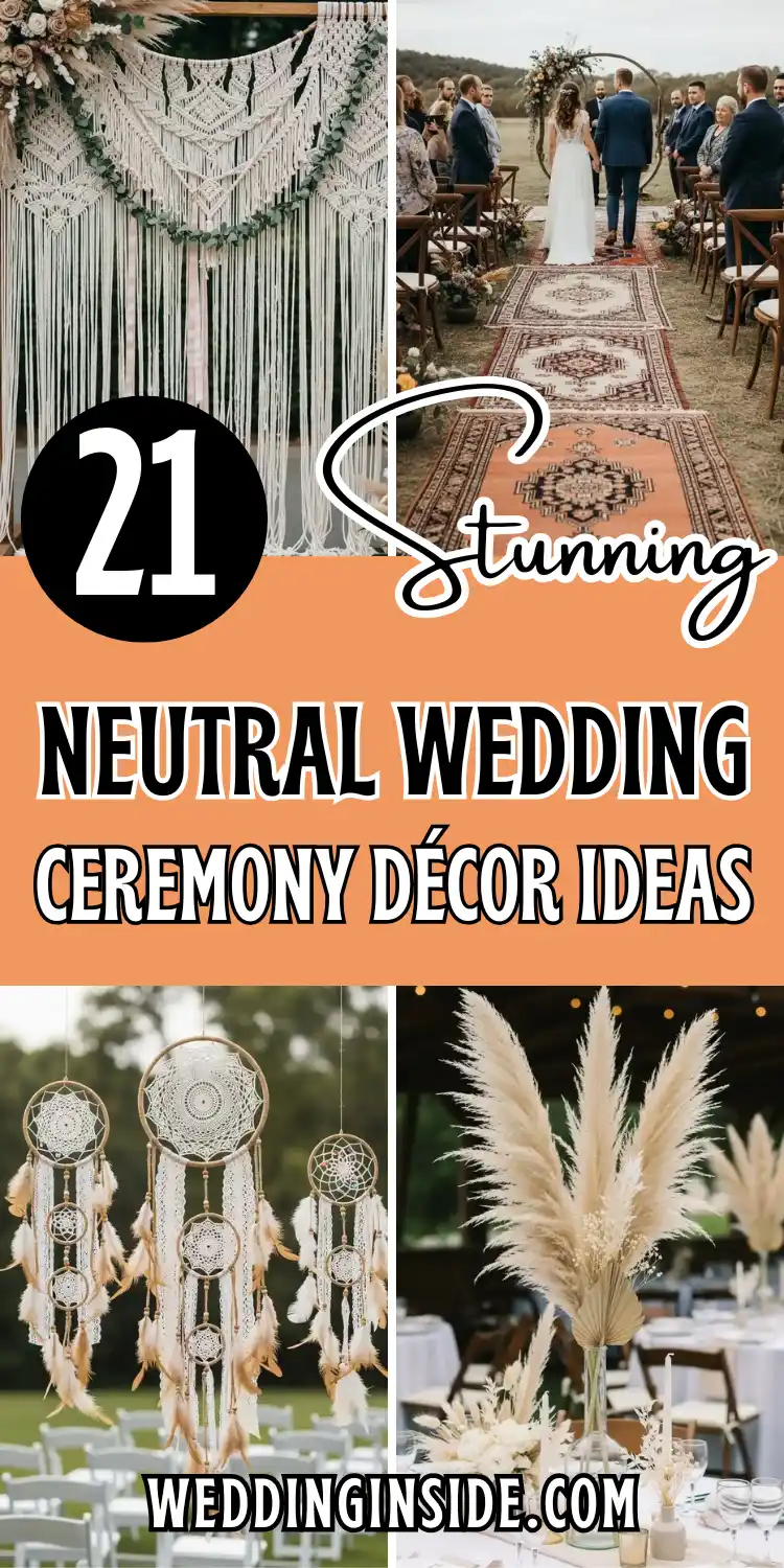 21 Neutral Wedding Ceremony Décor Ideas You’ll Love 2 21 Neutral Wedding Ceremony Décor Ideas