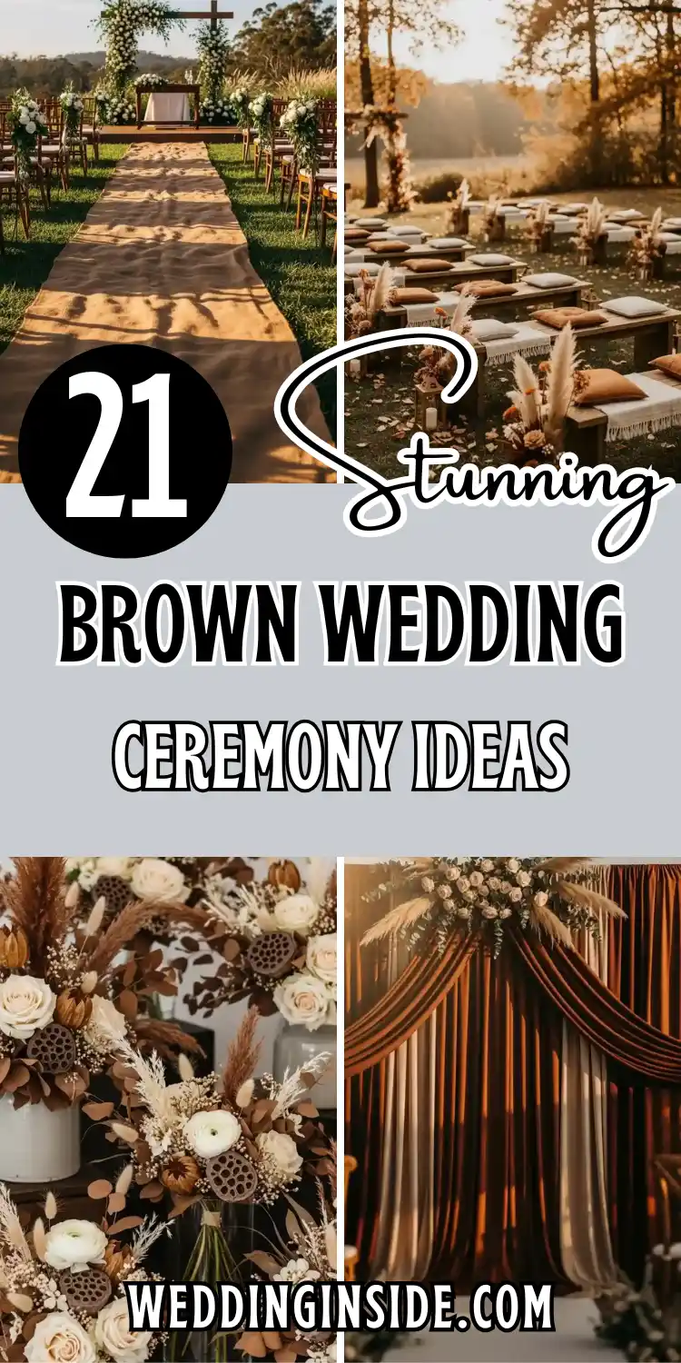 21 Stunning Brown Wedding Ceremony Ideas to Try 2 21 Stunning Brown Wedding Ceremony Ideas