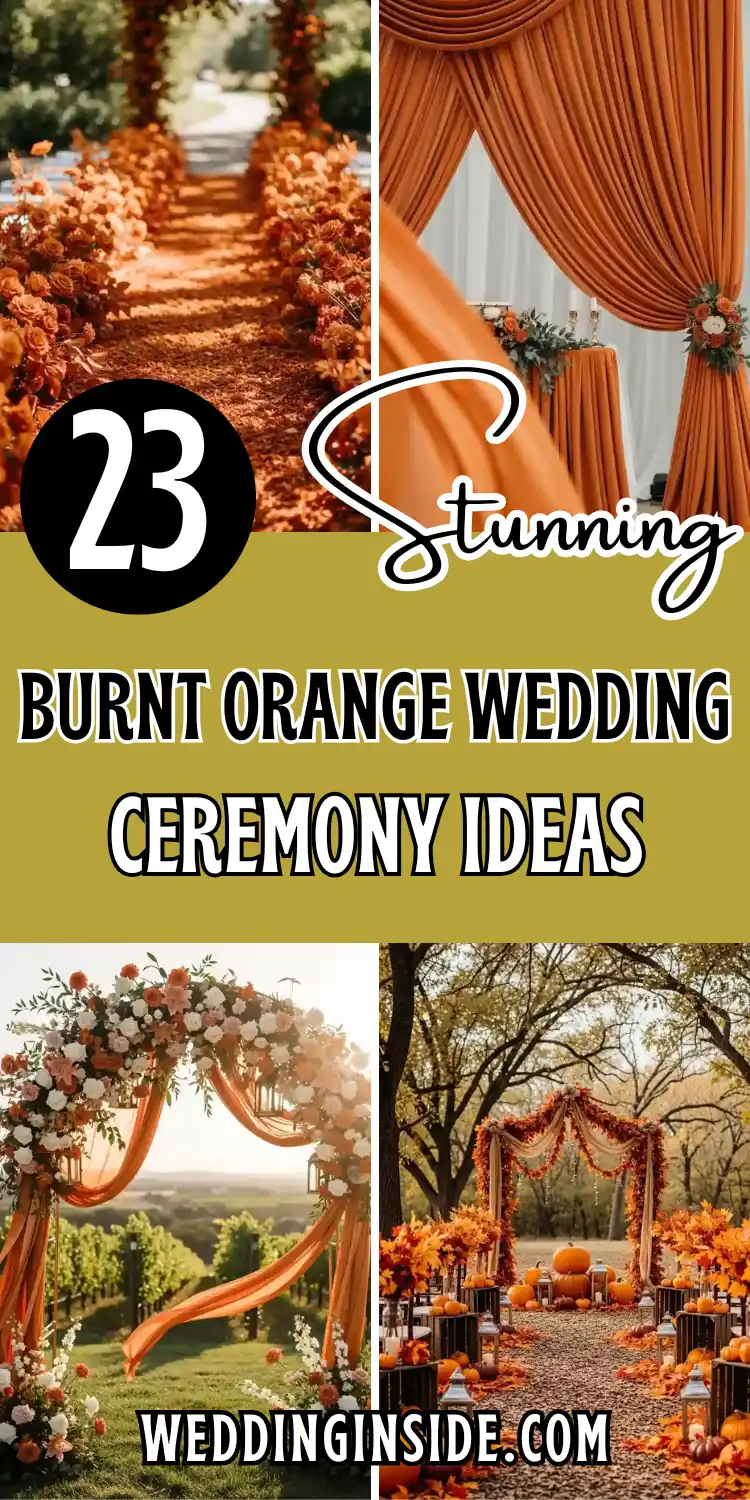 23 Burnt Orange Wedding Ceremony Ideas That Wow Guests 2 23 Burnt Orange Wedding Ceremony Ideas