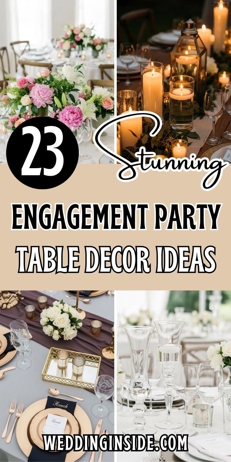 23 Elegant Engagement Party Table Decor Ideas for Every Theme 2 23 Engagement Party Table Decor Ideas