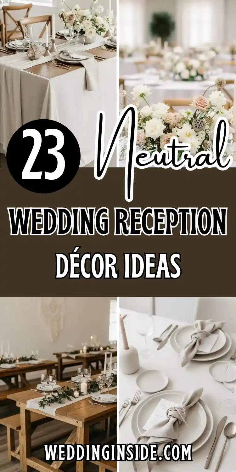 23 Neutral Wedding Reception Décor Ideas for Any Style 2 23 Neutral Wedding Reception Décor Ideas