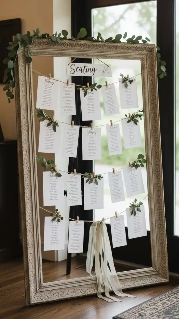 26 DIY Wedding Decorations on a Budget That Look Expensive 27 24. DIY Seating Chart Display