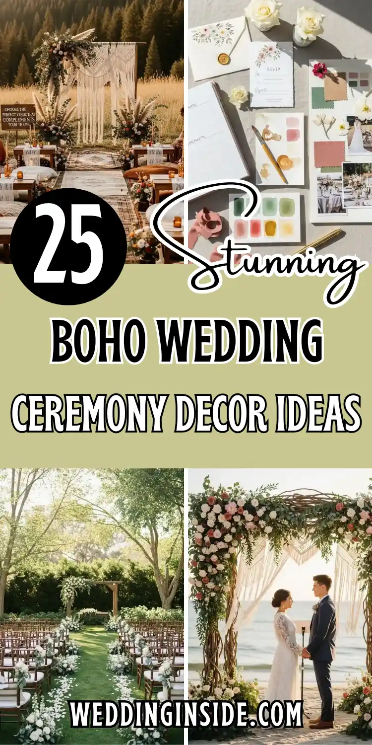 25 Boho Wedding Ceremony Décor Ideas That Wow Guests 2 Boho Wedding Ceremony Décor Ideas