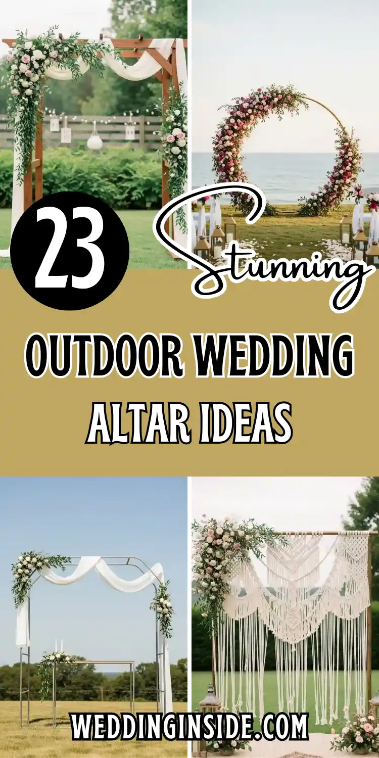 23 Outdoor Wedding Altar Ideas for a Dreamy Ceremony 2 25 Outdoor Wedding Altar Ideas