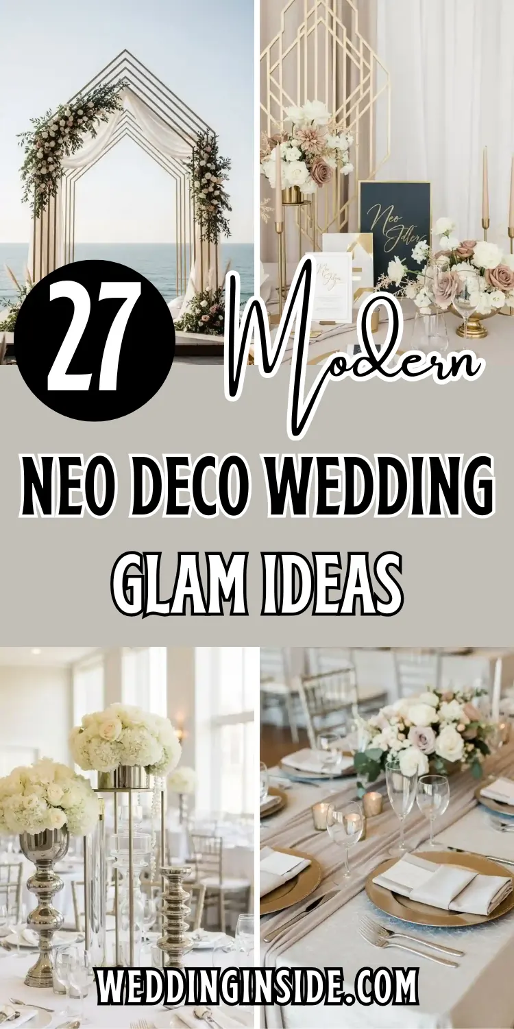 27 Neo Deco Wedding Glam Ideas for a Luxe Celebration 2 27 Neo Deco Wedding Glam Ideas