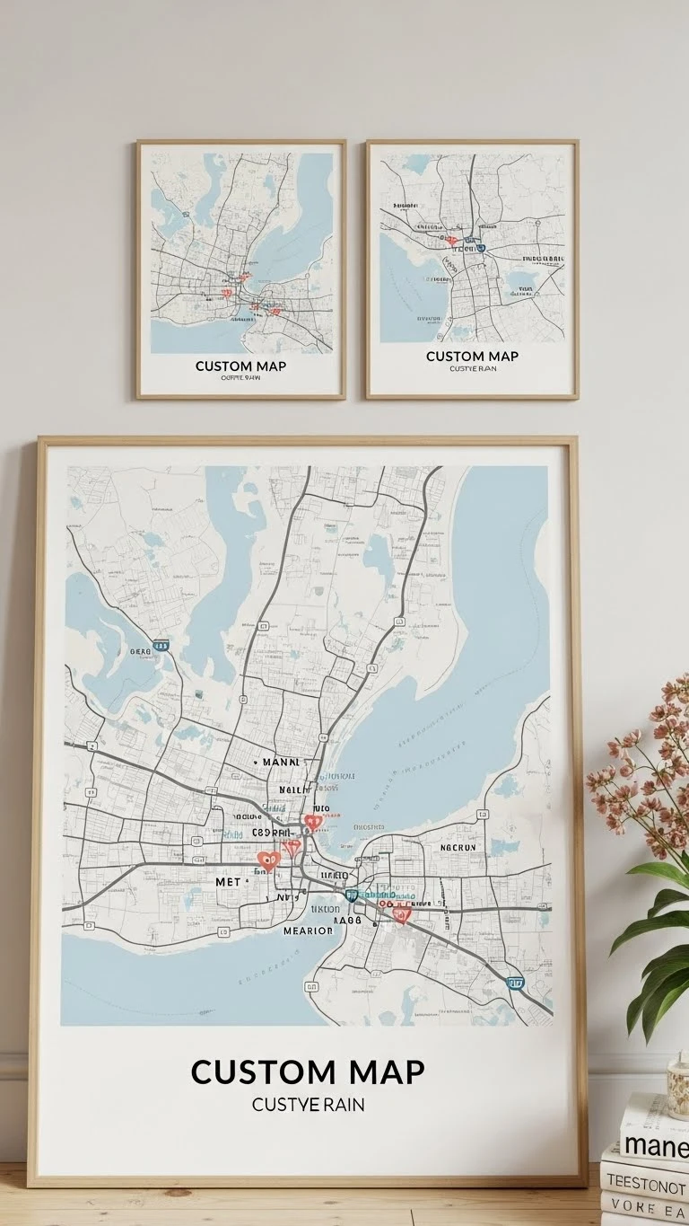 17 Unique Wedding Gift Ideas for Couple They’ll Actually Use 15 A Timeless Custom Map Highlighting Their Love Story