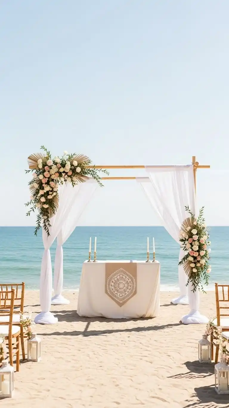 25 Outdoor Wedding Altars Ideas for a Dreamy Ceremony 17 Beach-Inspired Outdoor Wedding Altar