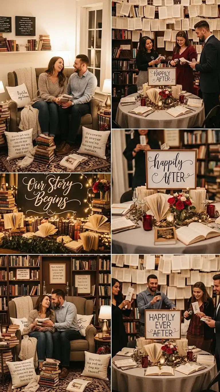23 Engagement Party Themes Perfect for Every Couple 20 Book Lovers Literary Theme