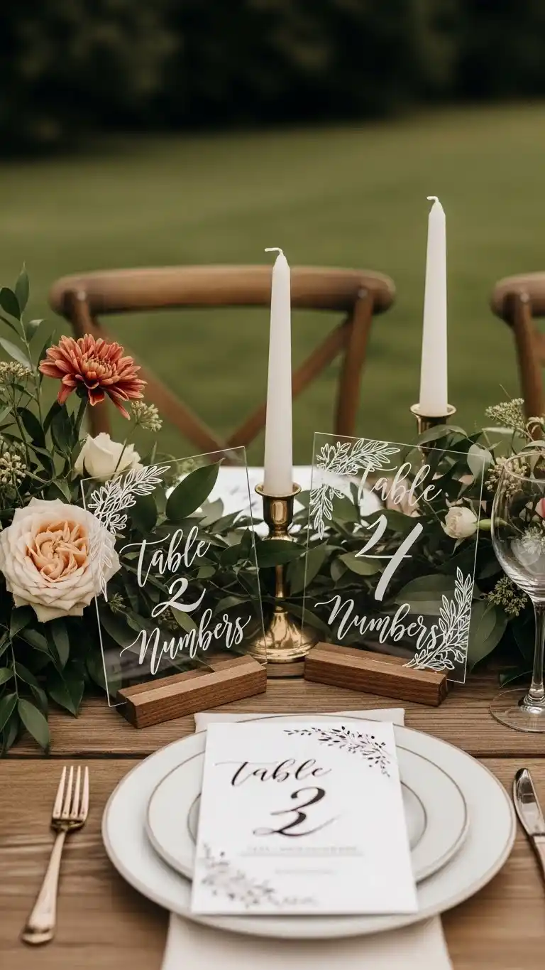 21 DIY Wedding Table Numbers to Elevate Your Reception Decor 21 Calligraphy Table Numbers
