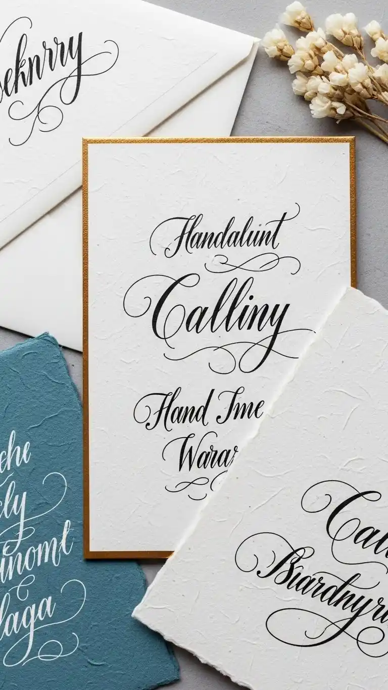 23 Classic Traditional Wedding Invitations That Never Go Out of Style 9 Calligraphy on Handmade Paper