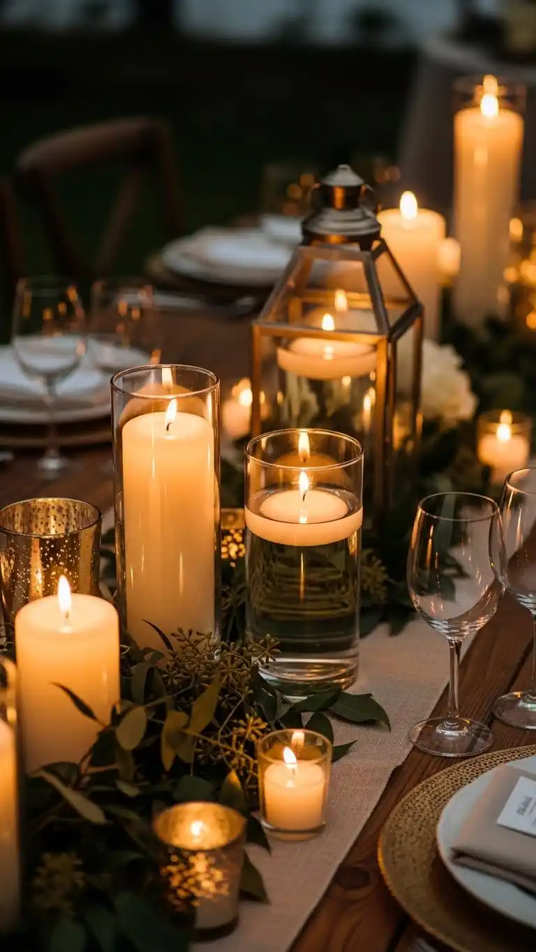 23 Elegant Engagement Party Table Decor Ideas for Every Theme 6 Candlelit Ambiance