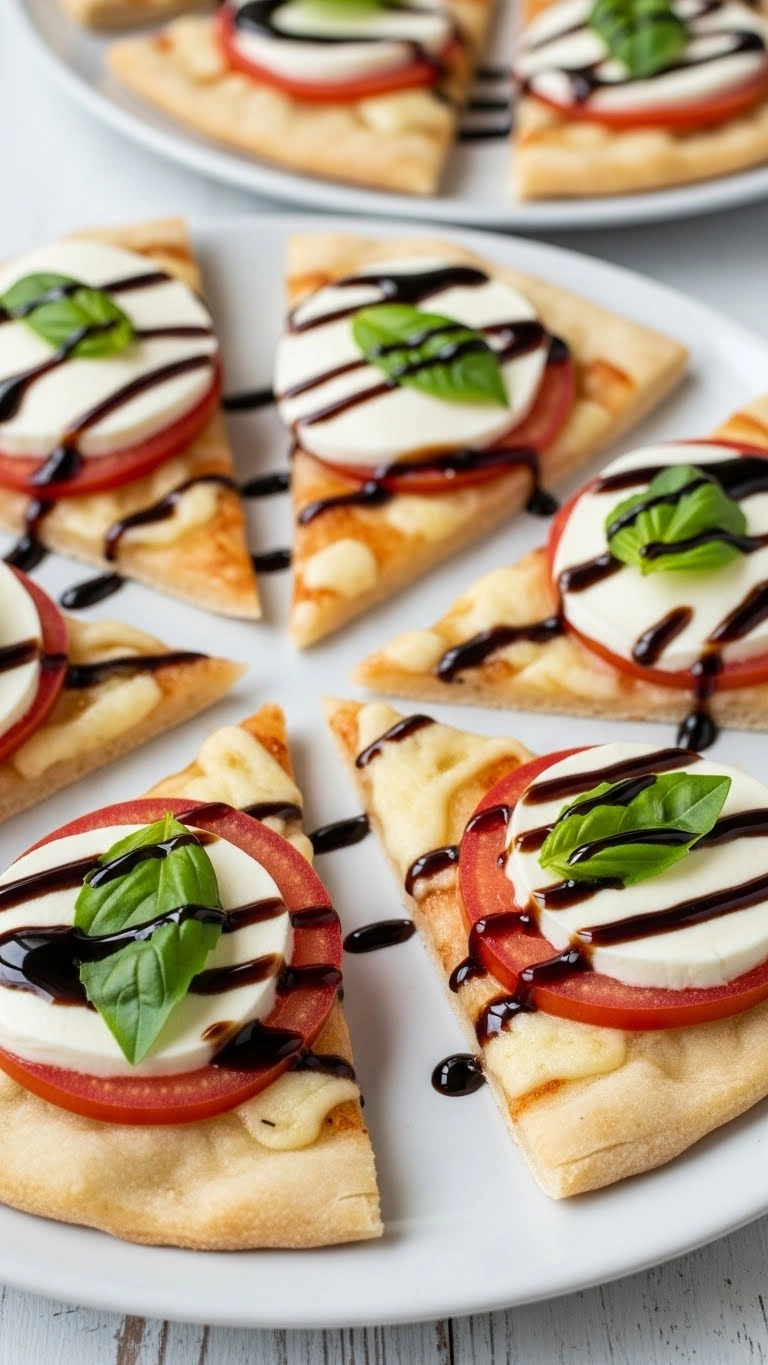 21 Engagement Party Food Ideas for a Delicious Celebration 20 Caprese Flatbreads