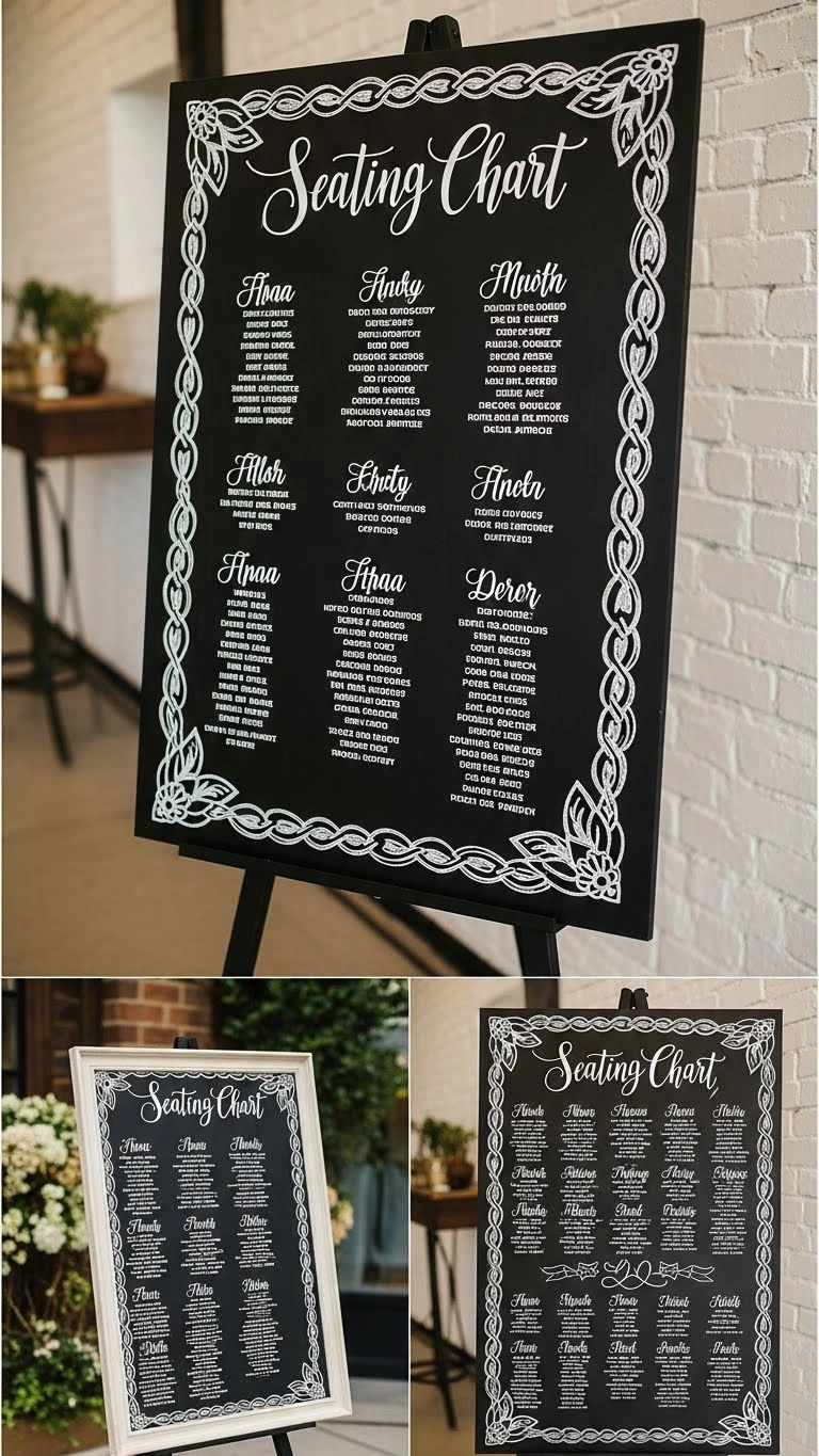 21 Unique Wedding Seating Chart Ideas That Wow Guests 8 Chalkboard Seating Chart
