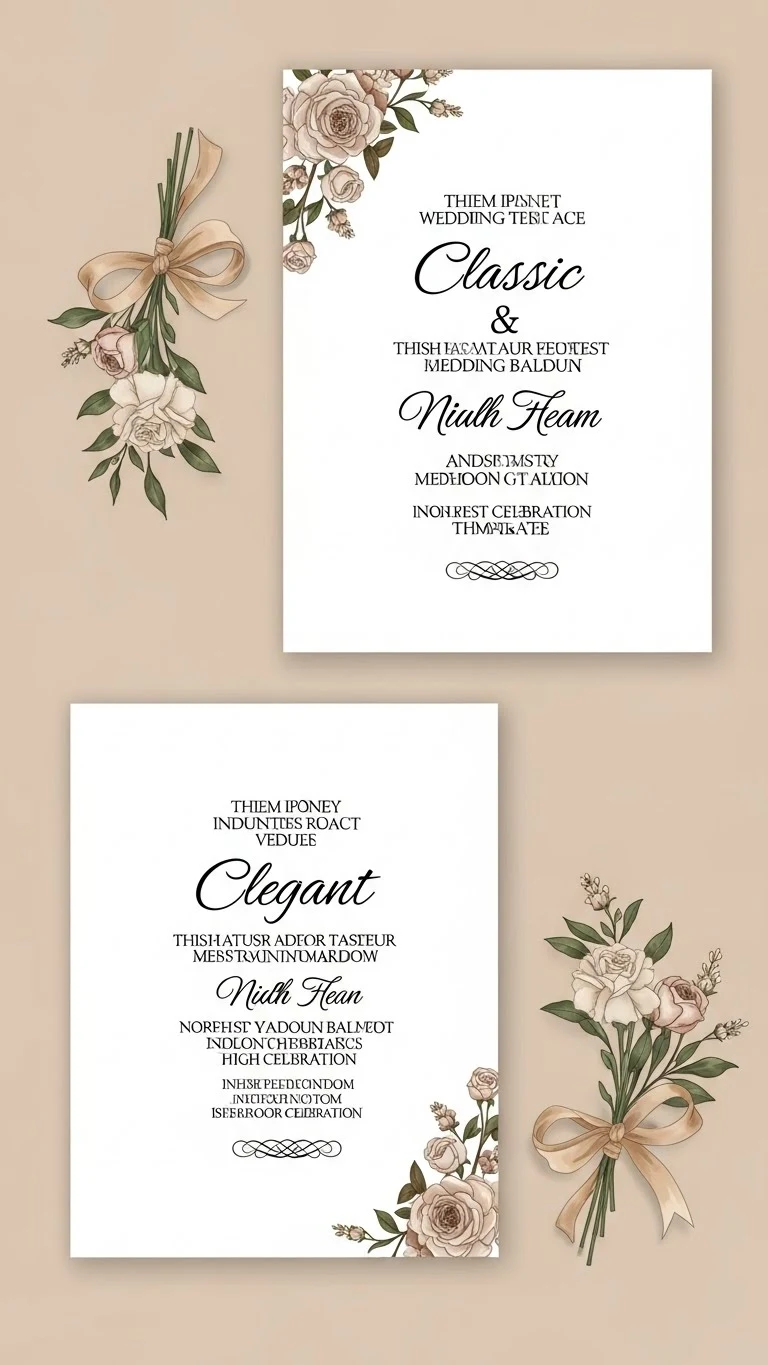 17 Wedding Invitation Templates Ideas That Feel Modern & Timeless 5 Classic Elegant Wedding Invitations Template