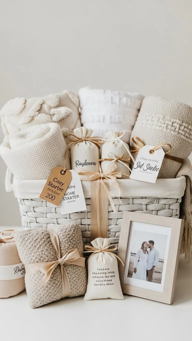 21 Wedding Gift Baskets That Couples Will Love 6 Cozy Home Starter Basket