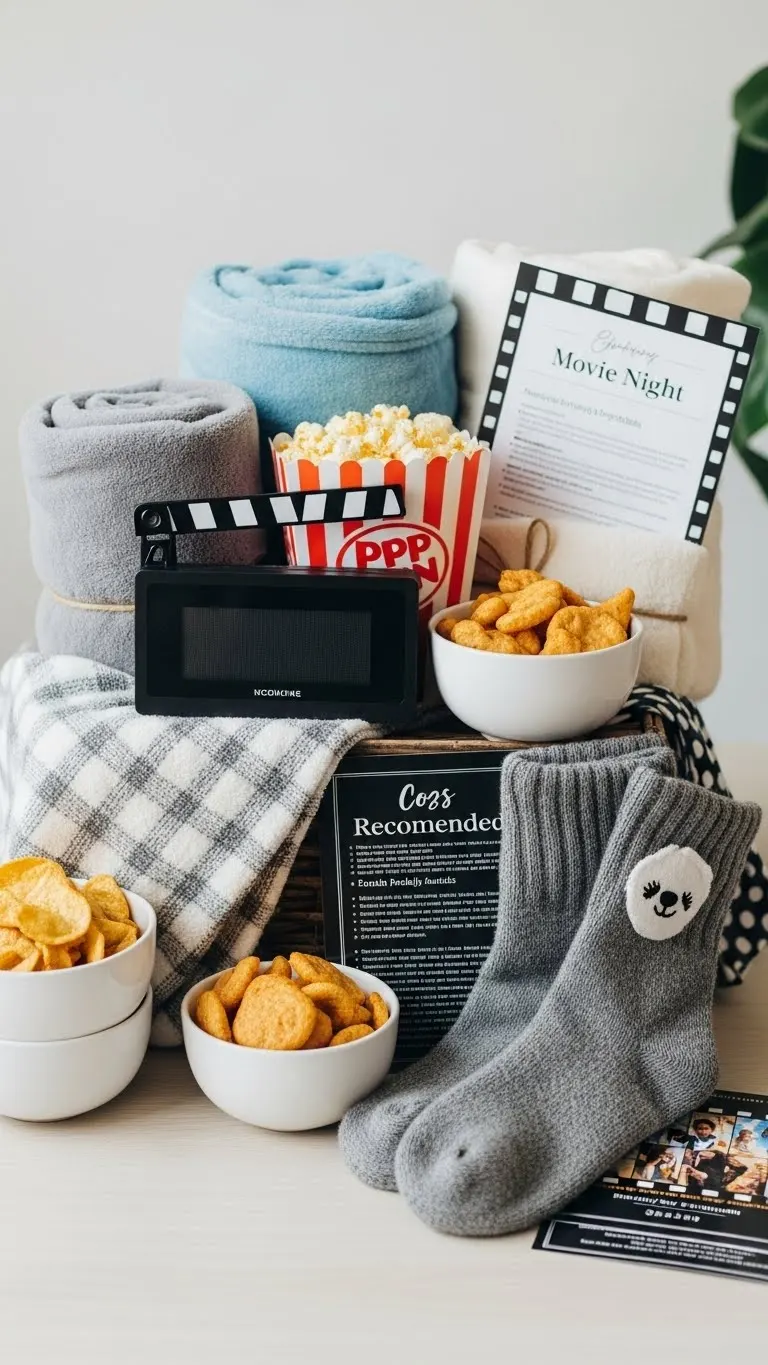 21 Wedding Gift Baskets That Couples Will Love 19 Cozy Movie Night Basket