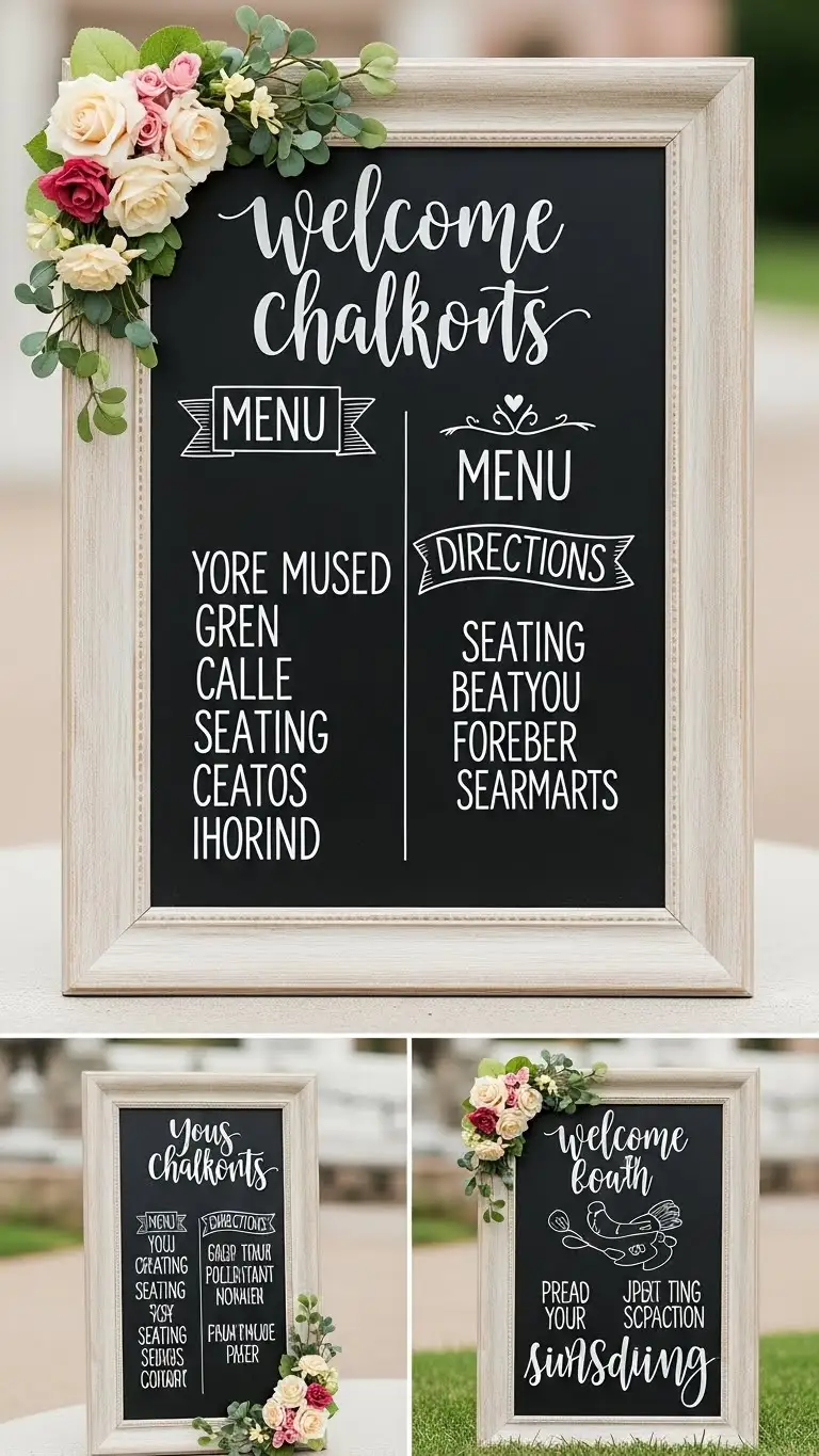 DIY Wedding Decorations Outdoor: 15 Cozy Ideas 17 Creative Chalkboard Decor