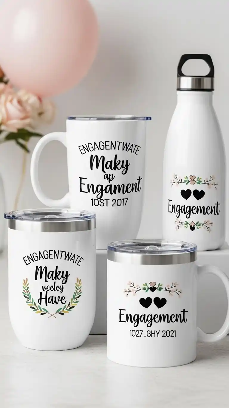 20 Engagement Party Favors Everyone Will Remember 12 Custom Drinkware 1