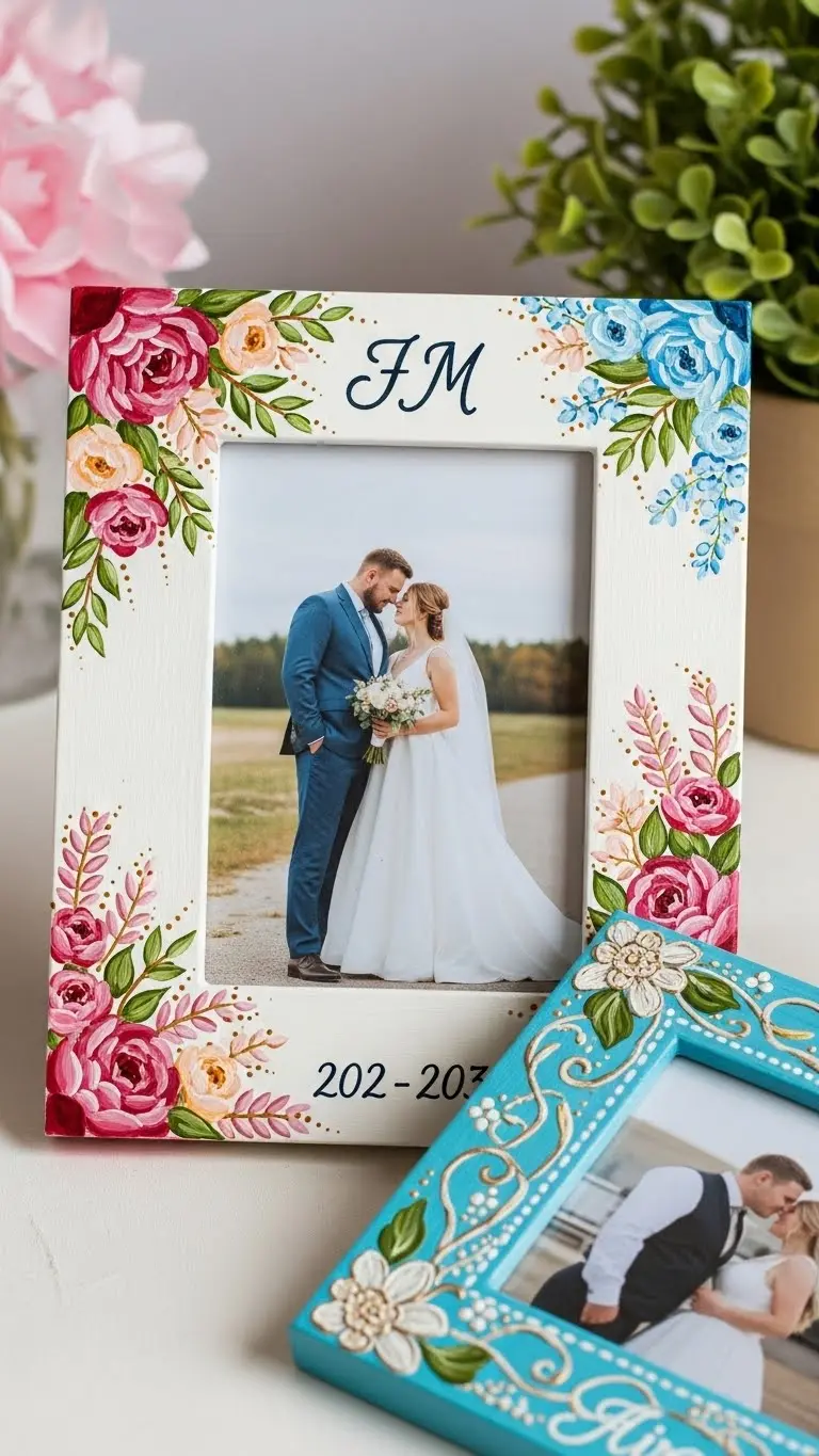 27 Wedding Gift Ideas DIY for a Personal Touch 5 Custom Hand Painted Photo Frame