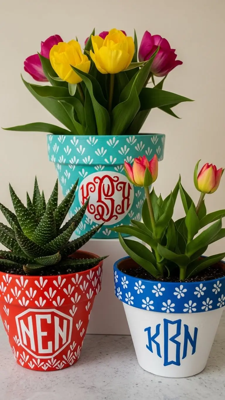 27 Wedding Gift Ideas DIY for a Personal Touch 12 Custom Painted Flower Pots for Indoor Spaces 1