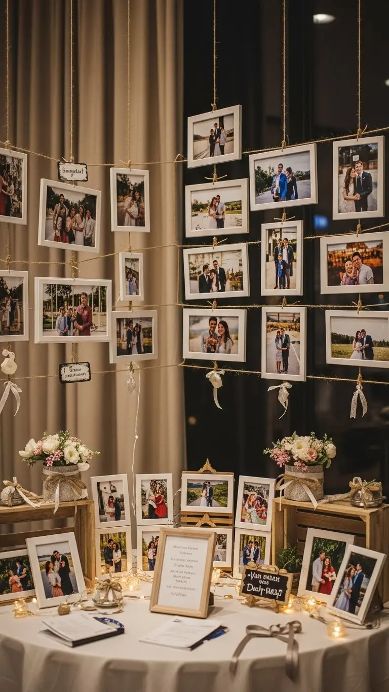 17 Easy DIY Wedding Decoration Ideas Anyone Can Make 7 Custom Photo Displays