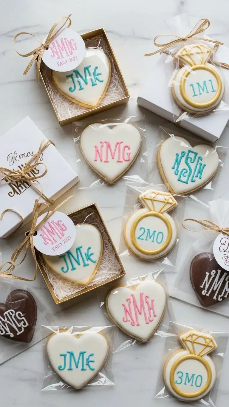 20 Engagement Party Favors Everyone Will Remember 7 Customized Cookies or Chocolates