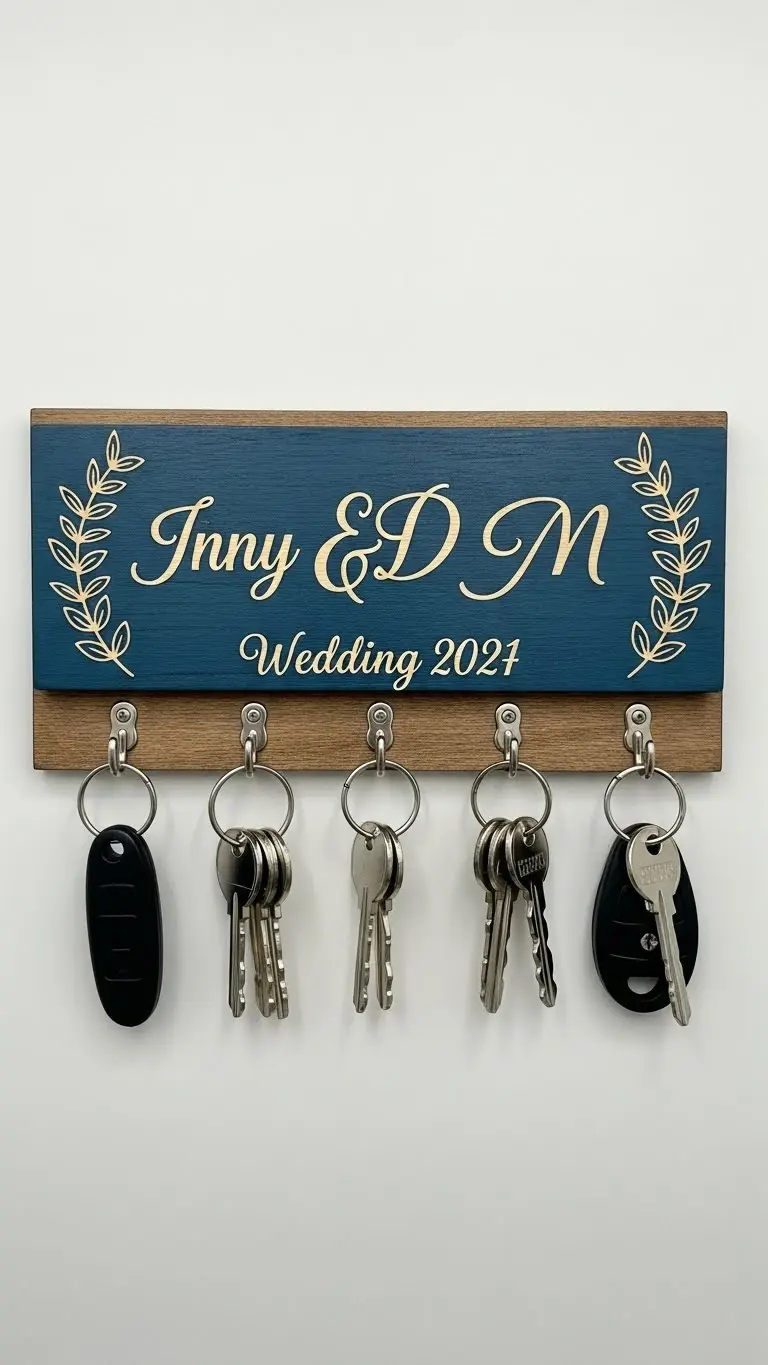 27 Wedding Gift Ideas DIY for a Personal Touch 21 Customized Key Holder Board for Their Entryway