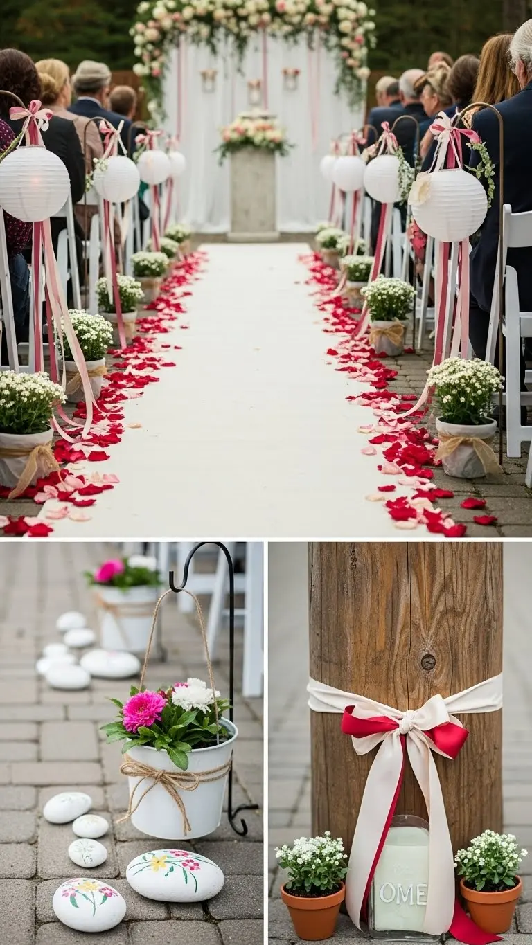 17 Easy DIY Wedding Decoration Ideas Anyone Can Make 9 DIY Aisle Decorations